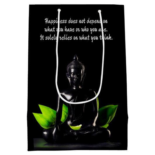 Buddha Quote 4e Geschenktasche Mittlere Geschenktüte (Rückseite)