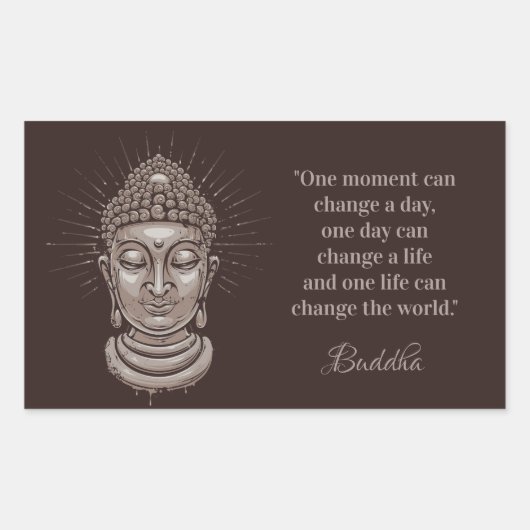 Buddha Quote-Aufkleber für benutzerdefinierten Tex Rechteckiger Aufkleber (Vorderseite)
