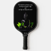 Buddha Quote benutzerdefinierte Monografie Pickleball Schläger (Rückseite)