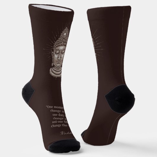 Buddha Quote für benutzerdefinierten Text Socken (Gewinkelt)