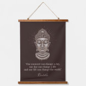 Buddha Quote für benutzerdefinierten Text Wandteppich Mit Holzrahmen (Vorderseite)