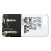 Buddha Quote und Schachspiel Schwarz-weiß Case-Mate iPhone Hülle (Rückseite (Horizontal))