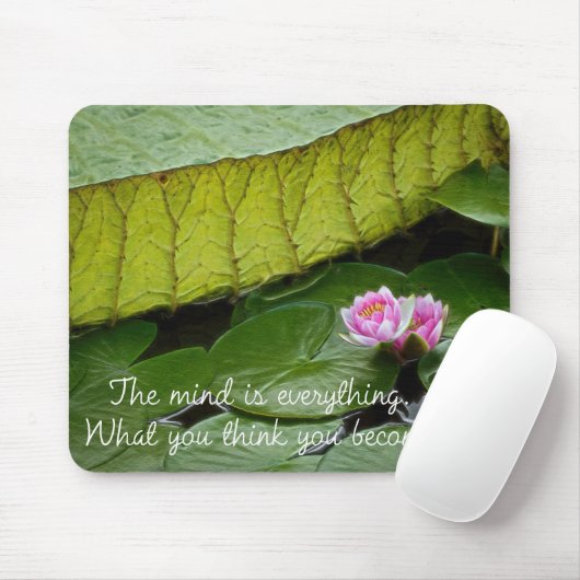 Buddha Quote-Wasserlilie Mousepad (Mit Mouse)