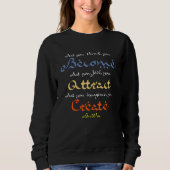 Buddha Quote What You Think You Become Sweatshirt (Vorderseite)