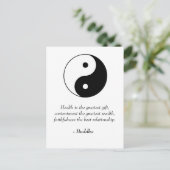 Buddha Quotes - Gesundheit, Inhalt, Treue Postkarte (Stehend Vorderseite)