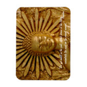 Buddha Quotes & Gold Buddha, Heiliger Garten /Dhar Magnet (Vertikal)