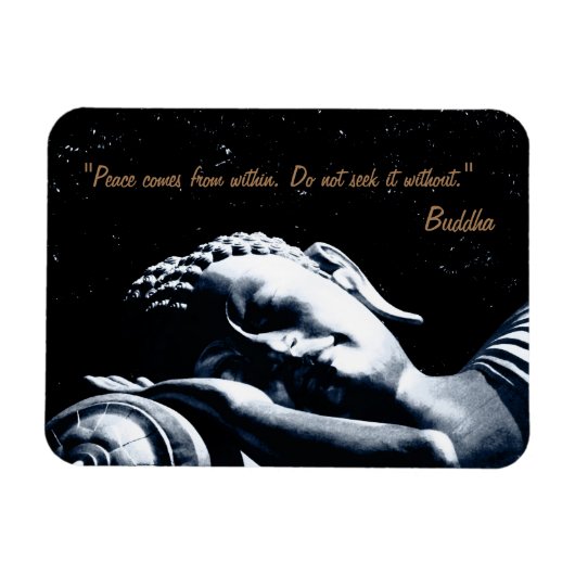 Buddha Quotes & Mindwahrheit / Buddha schlafen Magnet (Horizontal)