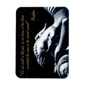 Buddha Quotes & SchlafBuddha unter Sternen /Traum Magnet (Vertikal)