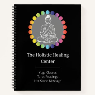 Buddha Rainbow Chakras Spirituelle metaphysische Y Notizblock