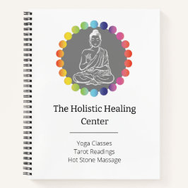 Buddha Rainbow Chakras Spirituelle metaphysische Y Notizblock