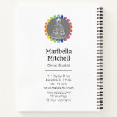 Buddha Rainbow Chakras Spirituelle metaphysische Y Notizblock (Rückseite)