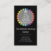 Buddha Rainbow Chakras Spirituelle metaphysische Y Visitenkarte (Vorderseite)