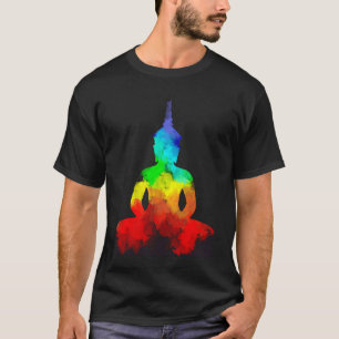 Buddha Rainbow Liebe Yoga Pose T Namaste T-Shirt