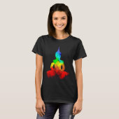 Buddha Rainbow Love Yoga Pose T Namaste T-Shirt (Vorne ganz)