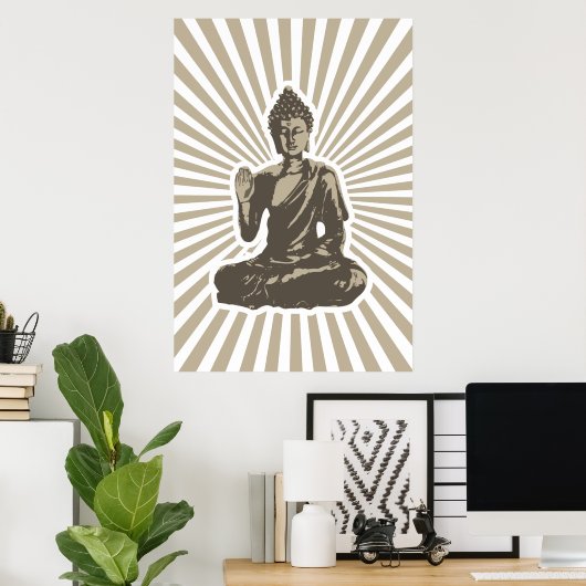 Buddha Rays Print Poster (Heimbüro)