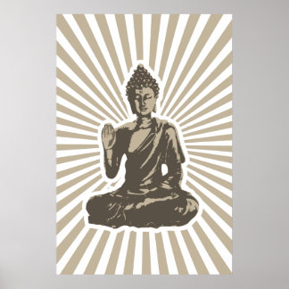 Buddha Rays Print Poster
