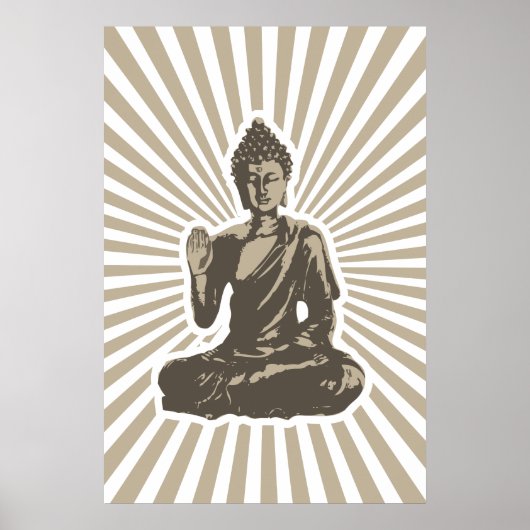 Buddha Rays Print Poster (Vorne)