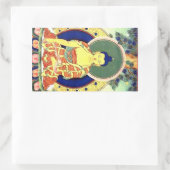 BUDDHA RECHTECKIGER AUFKLEBER (Tasche)