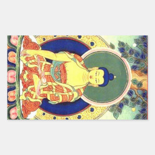 BUDDHA RECHTECKIGER AUFKLEBER