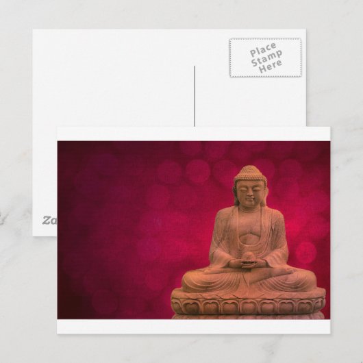 Buddha Red Postkarte (Vorne/Hinten)