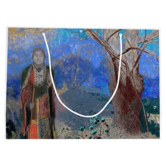 Buddha, Redon Große Geschenktüte (Rückseite)