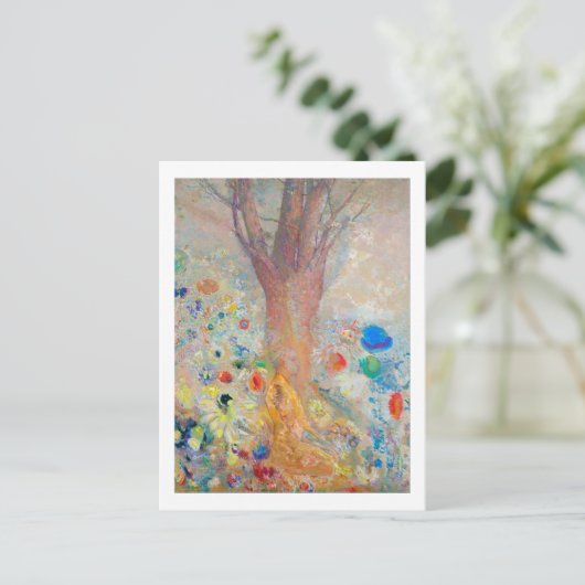 Buddha, Redon Postkarte (Stehend Vorderseite)