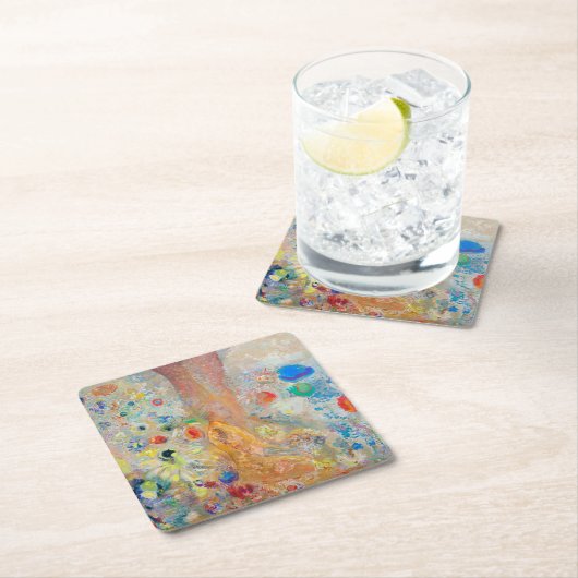 Buddha, Redon Rechteckiger Pappuntersetzer (Vor Ort)