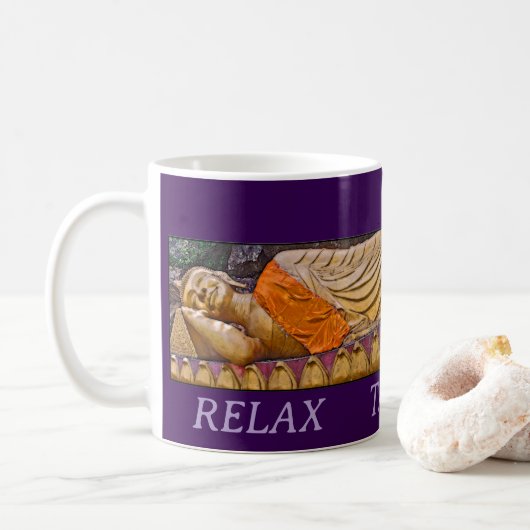 Buddha Relax machen Kaffeetasse (Mit Donut)