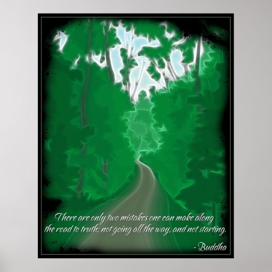 Buddha Road to Truth Quote Poster (Vorne)