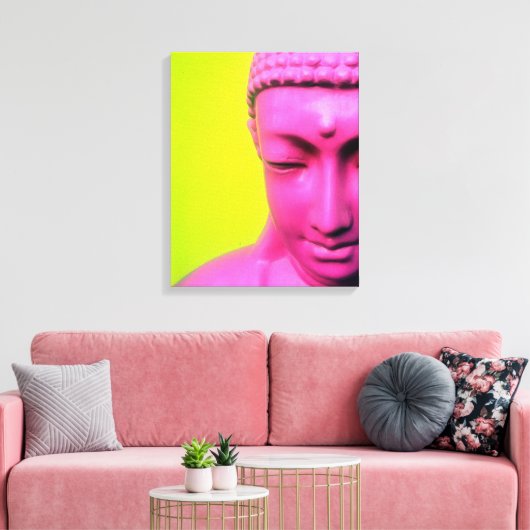 Buddha rosa leinwanddruck (Insitu (Wohnzimmer))
