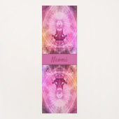 Buddha rosa lila Meditationsname Yogamatte (Vorderseite)