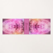 Buddha rosa lila Meditationsname Yogamatte (Vorderseite (Horizontal))