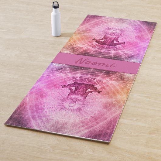 Buddha rosa lila Meditationsname Yogamatte (Beispiel)