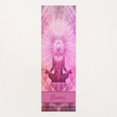 Buddha rosa lila Medizin Monogramm Yogamatte (Vorderseite)