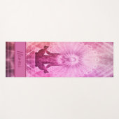 Buddha rosa lila Medizin Monogramm Yogamatte (Vorderseite (Horizontal))