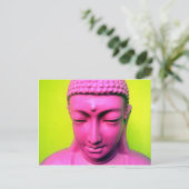 Buddha rosa postkarte (Stehend Vorderseite)