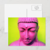 Buddha rosa postkarte (Vorne/Hinten)
