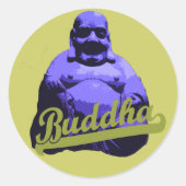 Buddha Runder Aufkleber (Vorderseite)