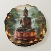 Buddha Rundes Kissen (Rückseite)