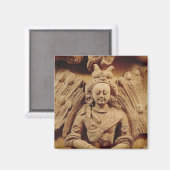 Buddha Sakyamuni, aus Tumshuq 6.-7. Jahrhundert Magnet (Vorderseite/Rückseite)
