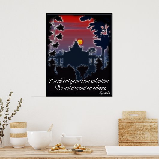 Buddha Salvation Quote Poster (Küche)