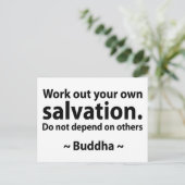 Buddha Salvation Zitat Postkarte (Stehend Vorderseite)
