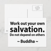 Buddha Salvation Zitat Postkarte (Vorne/Hinten)
