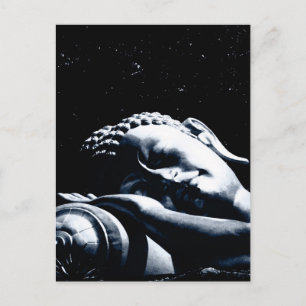 Buddha Schlafen, Himmel voller Sterne / Buddhismus Postkarte