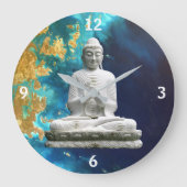 Buddha schwebt gegen Blues und Goldene Uhr (Vorderseite)