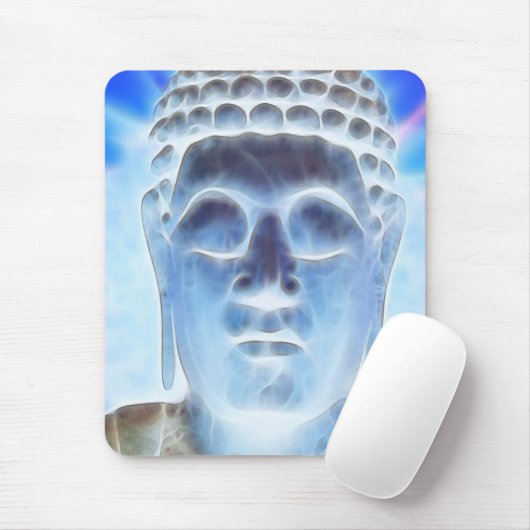 Buddha Sculpture Glow Mousepad (Mit Mouse)