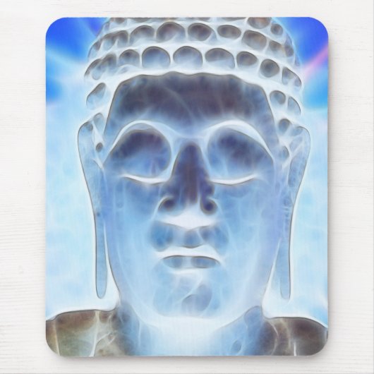 Buddha Sculpture Glow Mousepad (Vorne)