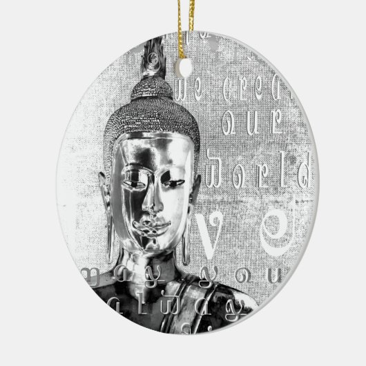 Buddha-Segen Keramik Ornament (Links)