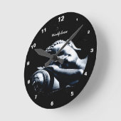 Buddha Segen & Mindlichkeit / Schlafender Buddha Runde Wanduhr (Winkel)