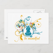 Buddha sei aufmerksam postkarte (Vorne/Hinten)